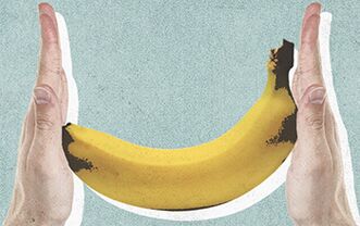 The size of the penis for example of a banana