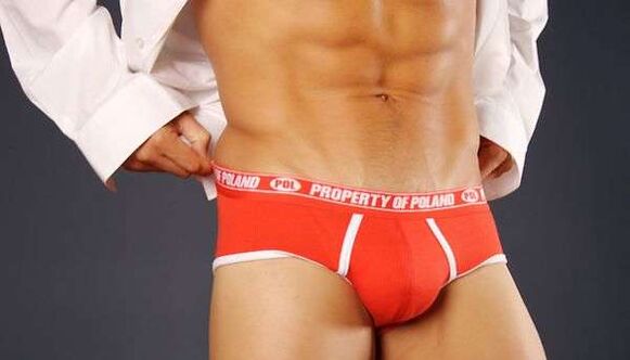man with enlarged penis